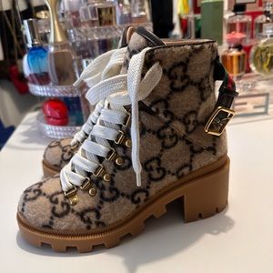 SOLD Gucci mono combat boots 5.5